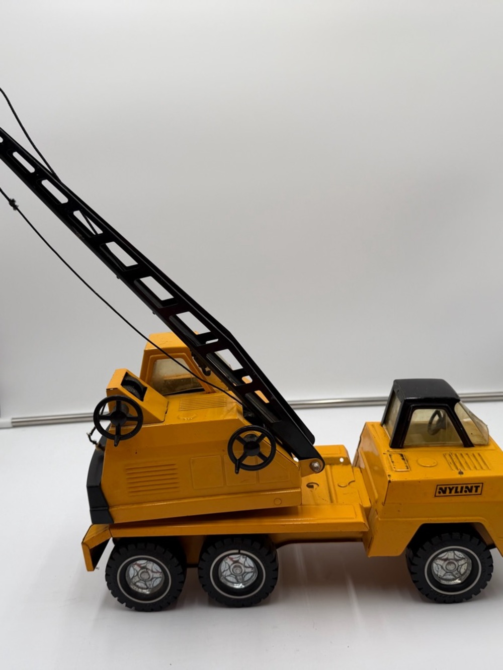 Vintage Nylint Yellow Michigan Crane Truck 14 Inch Pressed Steel Toy